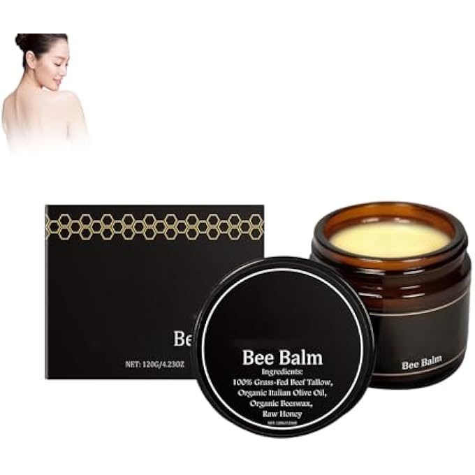 Bee Balm ANTI-AGING FACE CREAM WITH BEEF TALLOW & HONEY, DEEPLY REPAIRING & NOURISHING MOISTURIZER, NATURAL CREAM FOR FACE, BODY, FOR ALL SKIN TYPES, 120G - Image 1